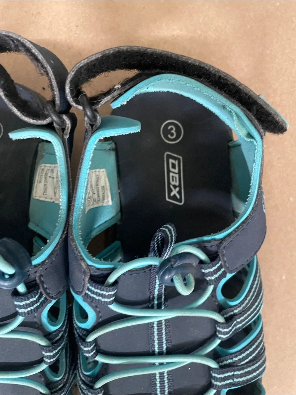 Kids Outdoor Sport Sandals - Navy and Teal